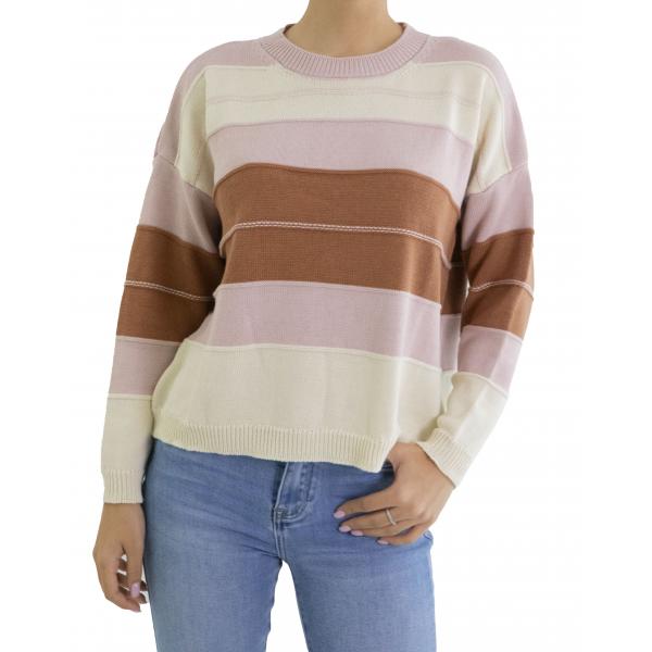 Maglia a righe girocollo